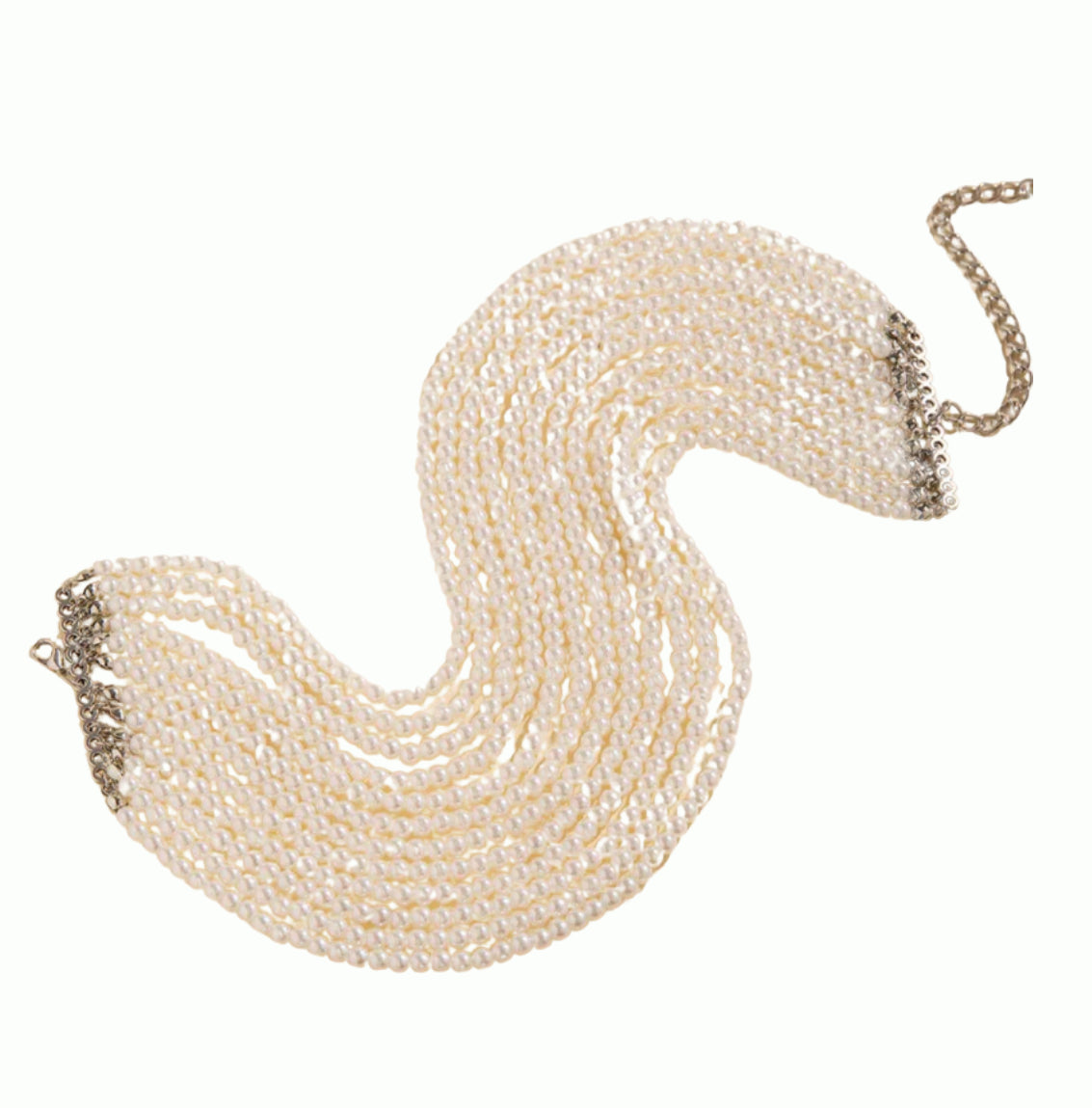 Multi pearl choker