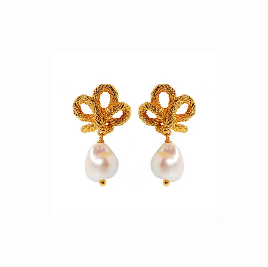 Gold Twist & Pearl Drops