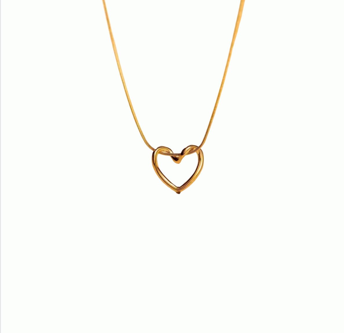 Heart outline necklace