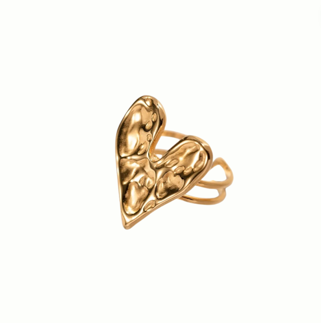 Heart foil ring