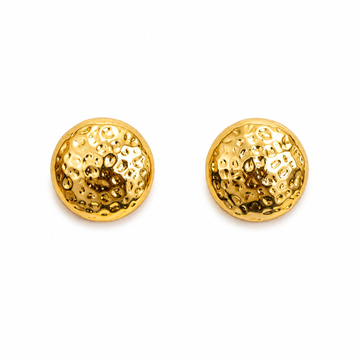 Golden round studs