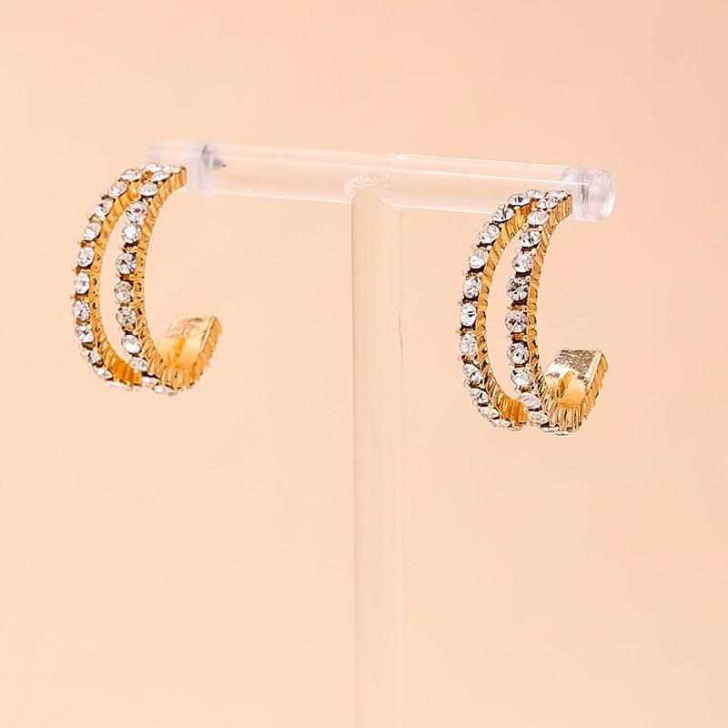 Double crystal hoops