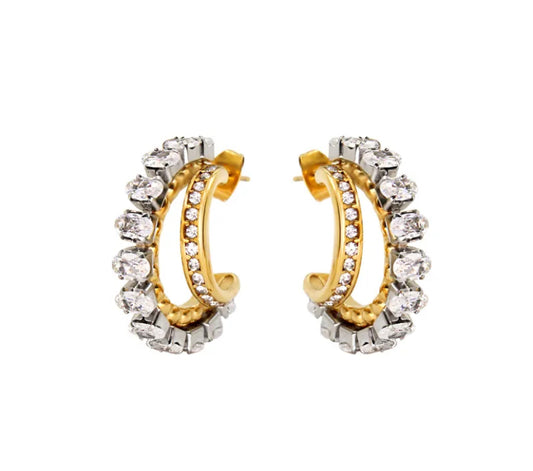 Sophia crystal hoops