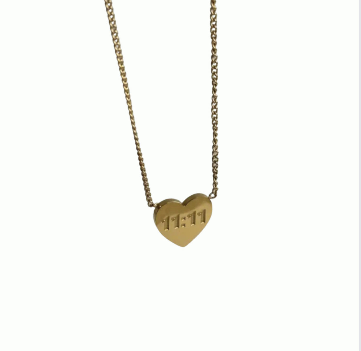 11:11 heart necklace