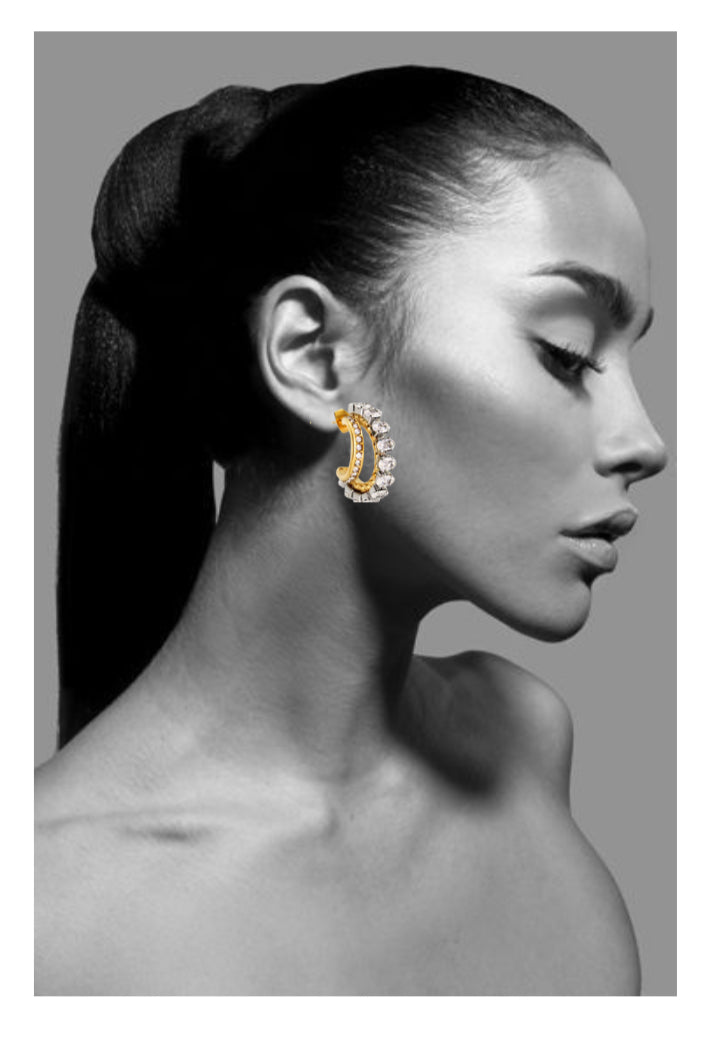 Sophia crystal hoops