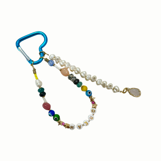 Heart buckle bag charm