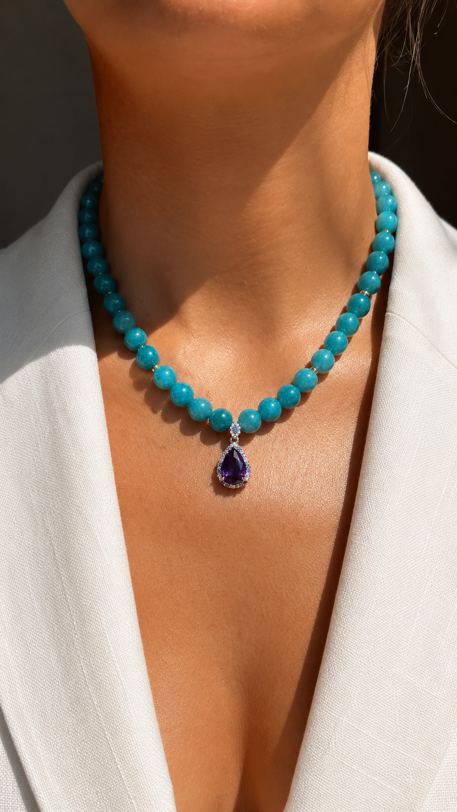 Azure necklace