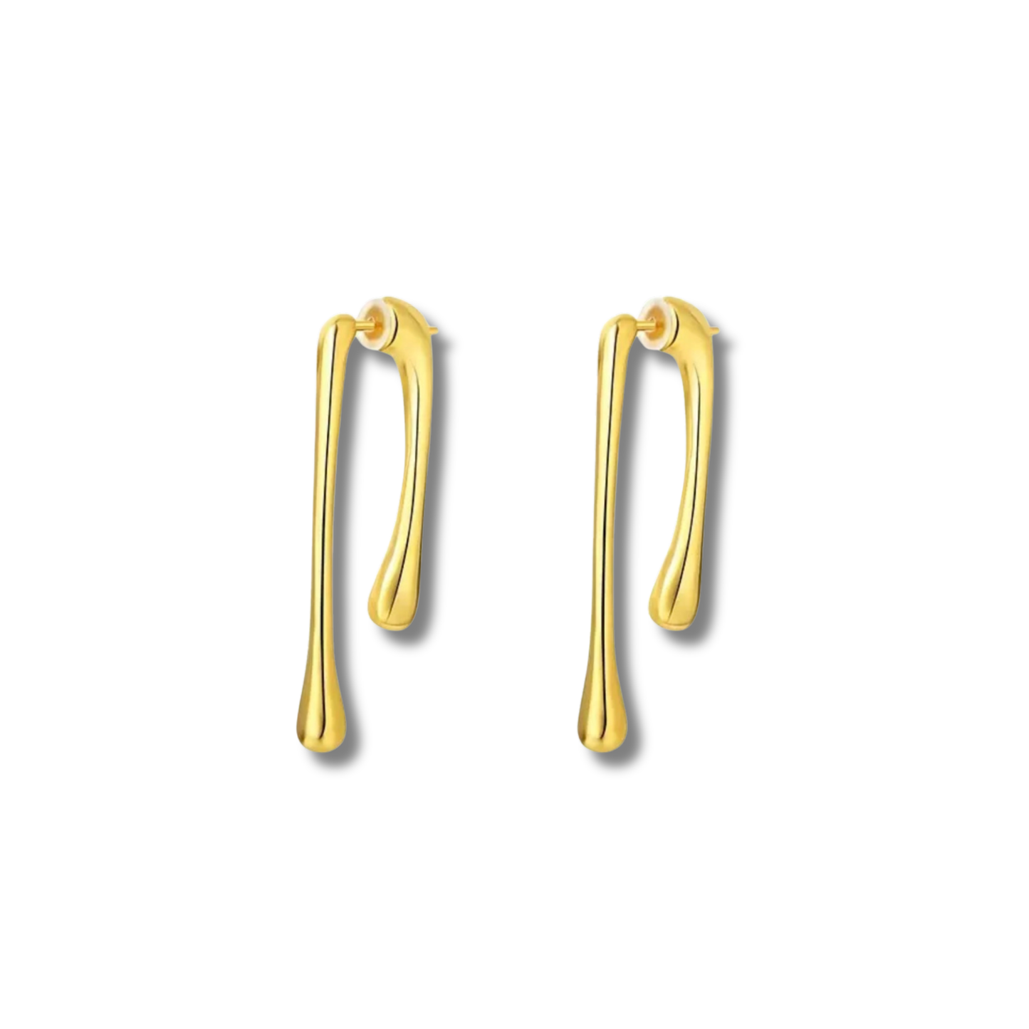 Dripping gold earrings