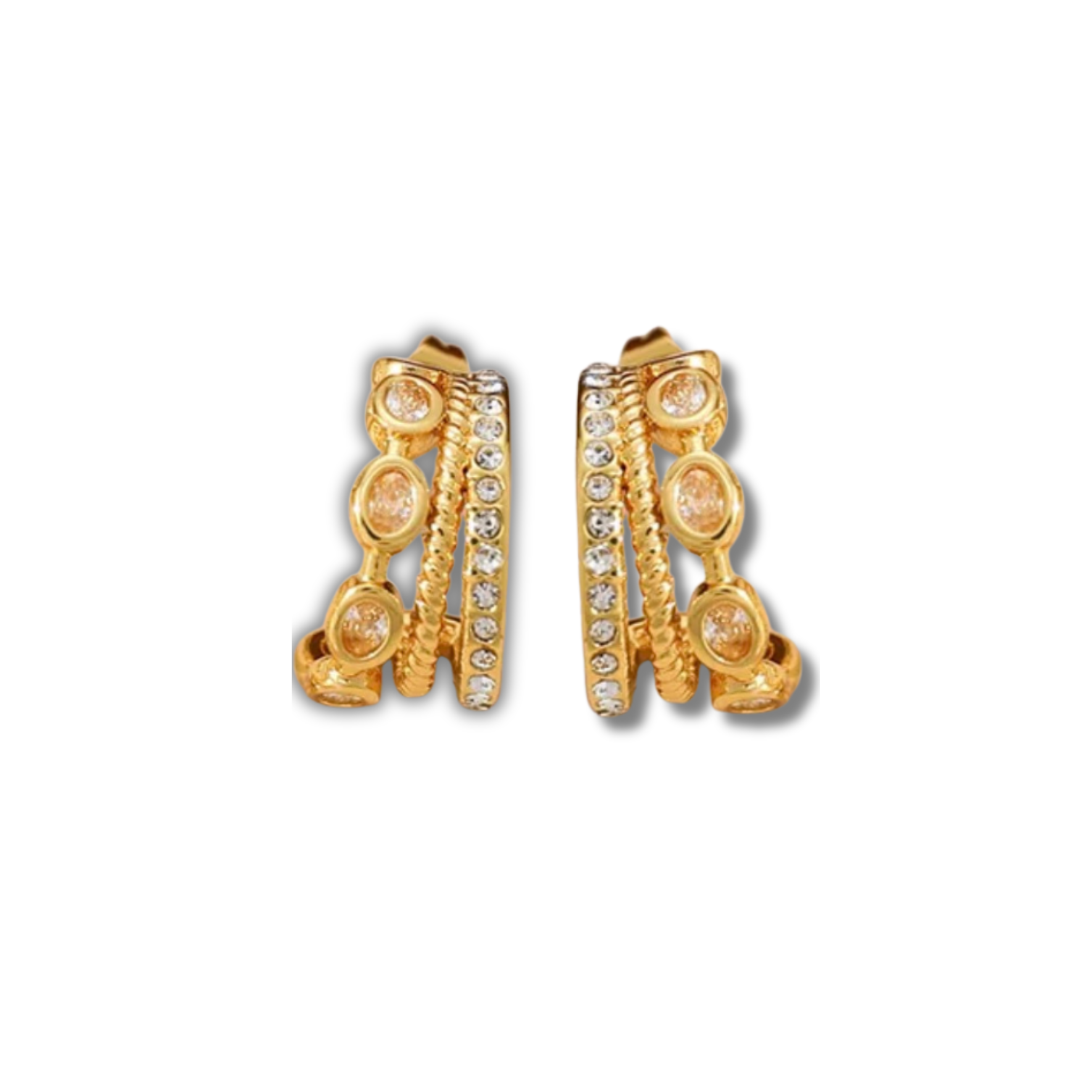 Emma triple hoops