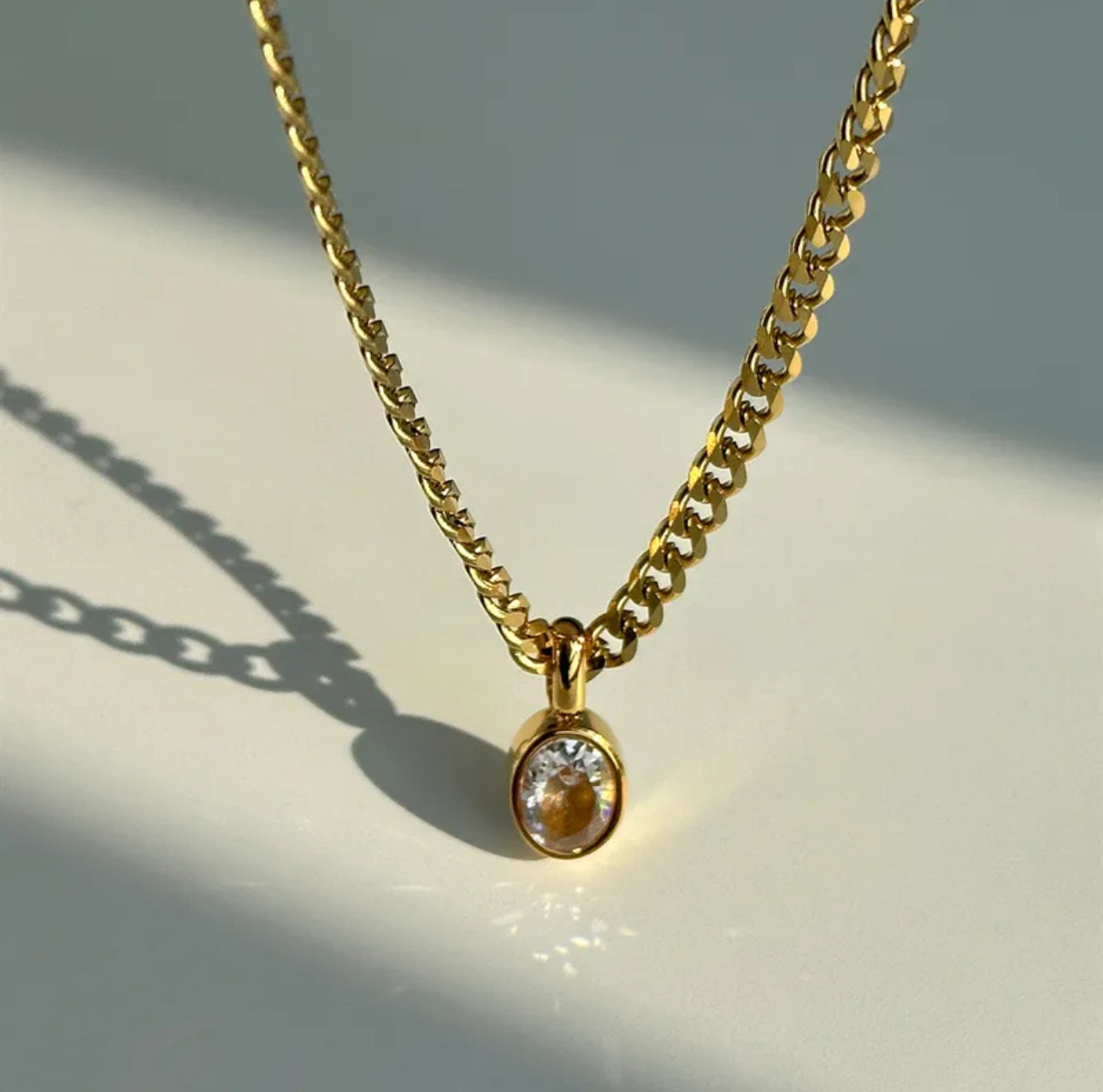 Single Classic Crystal Necklace