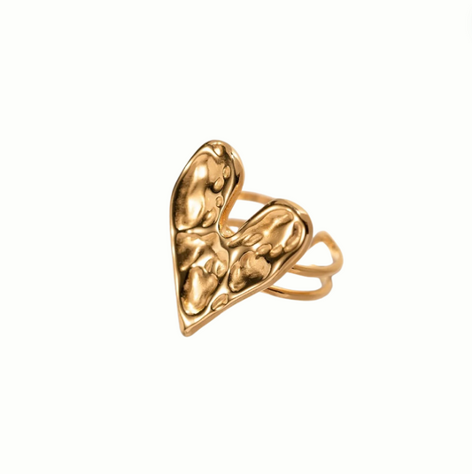 Heart foil ring